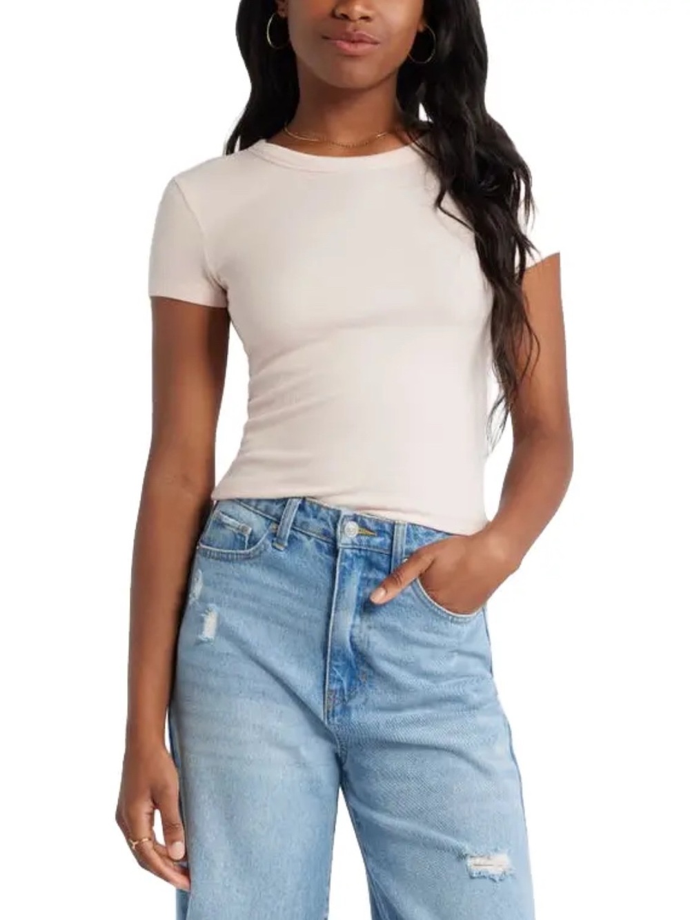NWT‎ BP. Ribbed T-Shirt White Size Small #tshirt